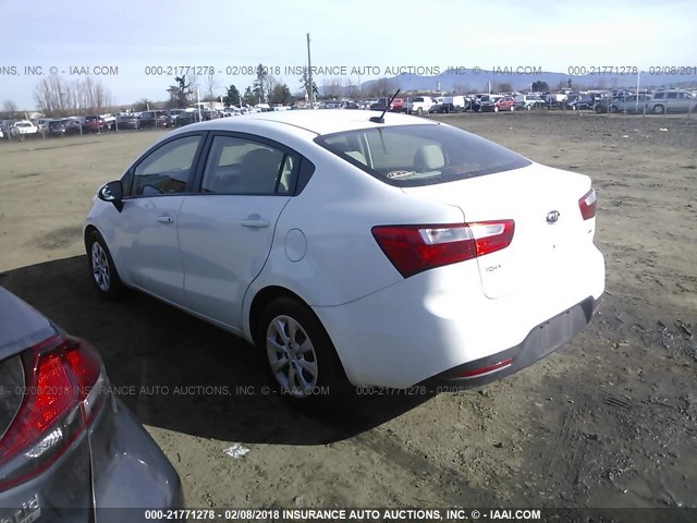 KNADM4A38C6045918 - 2012 KIA RIO LX Սպիտակ լուսանկար 3