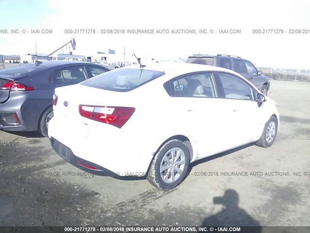 KNADM4A38C6045918 - 2012 KIA RIO LX Սպիտակ լուսանկար 4