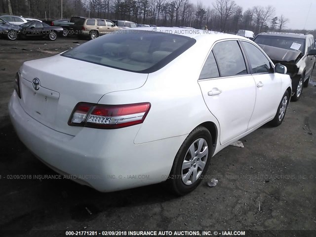 4T1BF3EK6BU587234 - 2011 TOYOTA CAMRY SE/LE/XLE WHITE photo 4