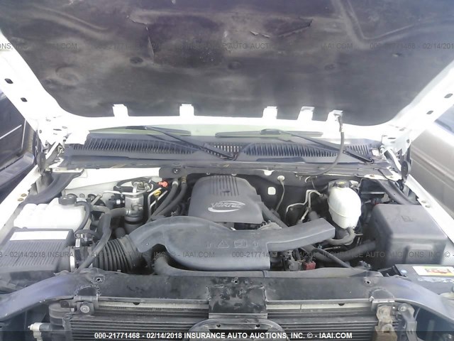 1GNEK13T55R199438 - 2005 CHEVROLET TAHOE K1500 WHITE photo 10