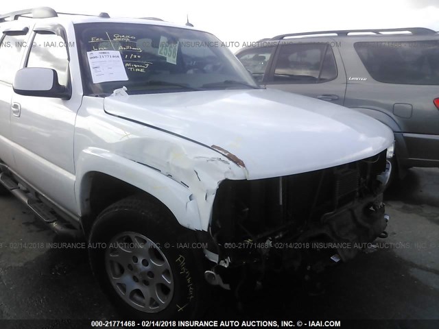 1GNEK13T55R199438 - 2005 CHEVROLET TAHOE K1500 WHITE photo 6