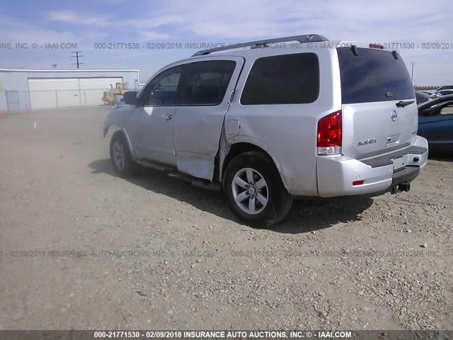 5N1BA0ND2EN602874 - 2014 NISSAN ARMADA SV/SL/PLATINUM SILVER photo 3