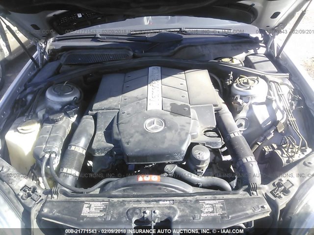 WDBNG70JX5A457272 - 2005 MERCEDES-BENZ S 430 SILVER photo 10