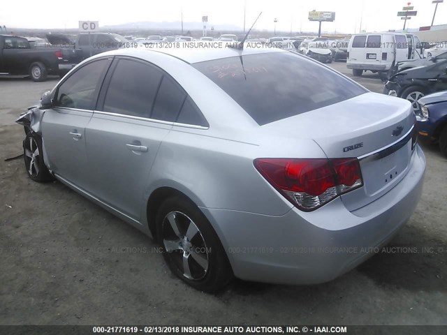 1G1PF5SC8C7257011 - 2012 CHEVROLET CRUZE LT SILVER photo 3