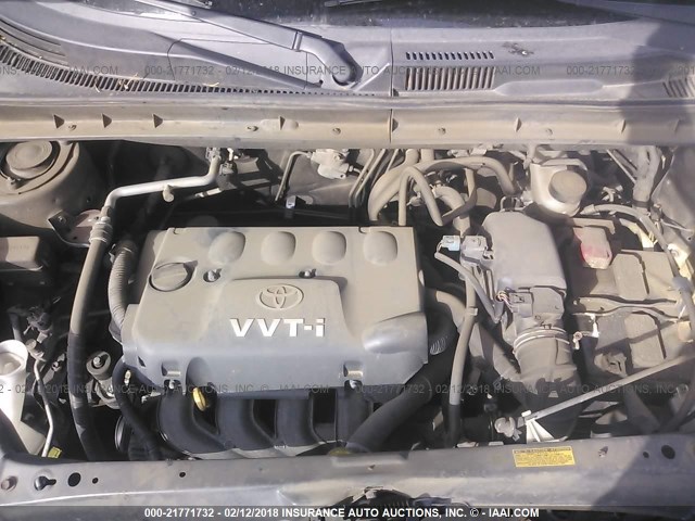 JTLKT334350208854 - 2005 TOYOTA SCION XB შავი ფოტო 10