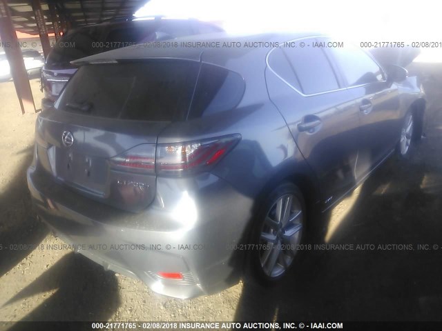 JTHKD5BH9G2258186 - 2016 LEXUS CT 200 GRAY photo 4