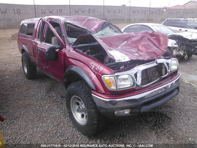 5TEWN72NX4Z434008 - 2004 TOYOTA TACOMA XTRACAB RED photo 1