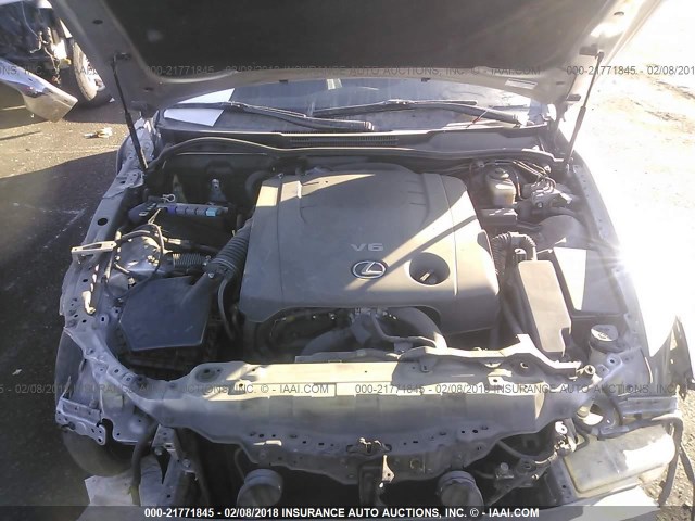 JTHCK262462007749 - 2006 LEXUS IS 250 SILVER photo 10