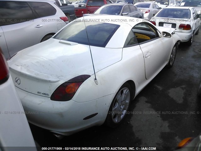 JTHFN48Y320024050 - 2002 LEXUS SC 430 WHITE photo 4