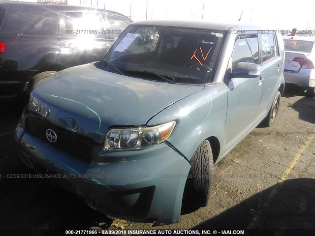 JTLKE50E581001903 - 2008 TOYOTA SCION XB Light Blue photo 2
