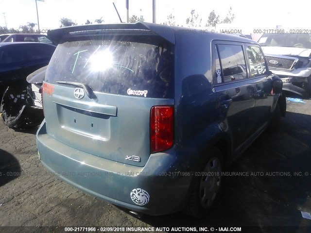 JTLKE50E581001903 - 2008 TOYOTA SCION XB Light Blue photo 4