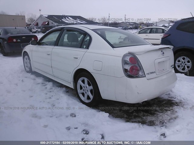 1N4BL11D65C394302 - 2005 NISSAN ALTIMA SE/SL/SE-R WHITE photo 3