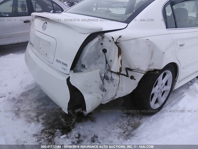 1N4BL11D65C394302 - 2005 NISSAN ALTIMA SE/SL/SE-R WHITE photo 6