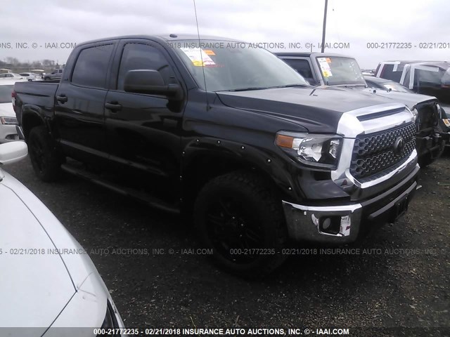 5TFDW5F16JX685644 - 2018 TOYOTA TUNDRA CREWMAX SR5 BLACK photo 1