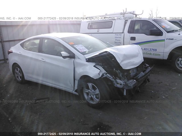 5NPDH4AE5FH641040 - 2015 HYUNDAI ELANTRA SE/SPORT/LIMITED WHITE photo 1