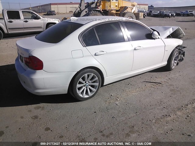 WBAPH5C55BA448479 - 2011 BMW 328 I SULEV WHITE photo 4