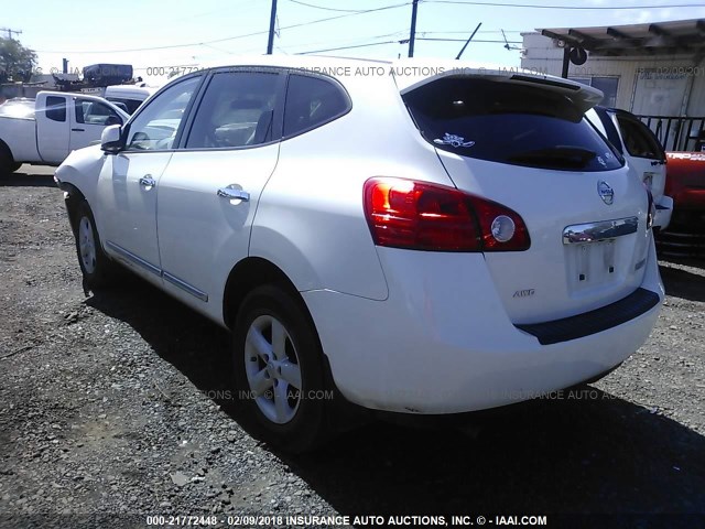 JN8AS5MV5DW140814 - 2013 NISSAN ROGUE S/SV WHITE photo 3