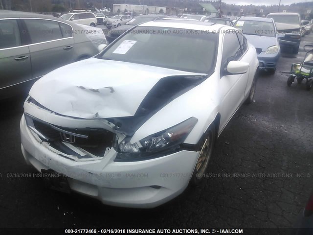 1HGCS22808A017622 - 2008 HONDA ACCORD EXL WHITE photo 2