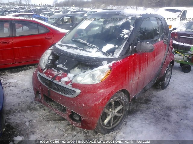 WMEEJ3BA1DK590117 - 2013 SMART FORTWO PURE/PASSION RED photo 2