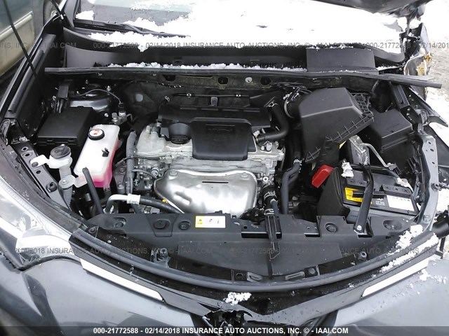 JTMBFREV1HJ127586 - 2017 TOYOTA RAV4 LE Մոխրագույն լուսանկար 10