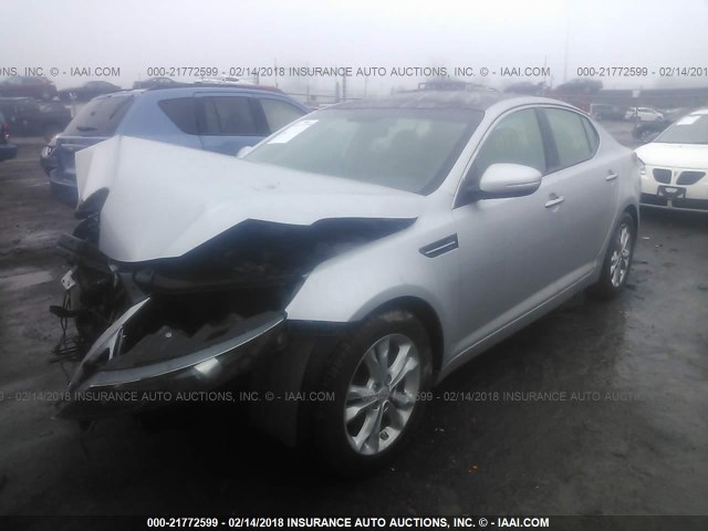 5XXGN4A77CG005685 - 2012 KIA OPTIMA EX SILVER photo 2