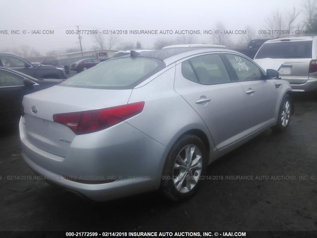 5XXGN4A77CG005685 - 2012 KIA OPTIMA EX SILVER photo 4