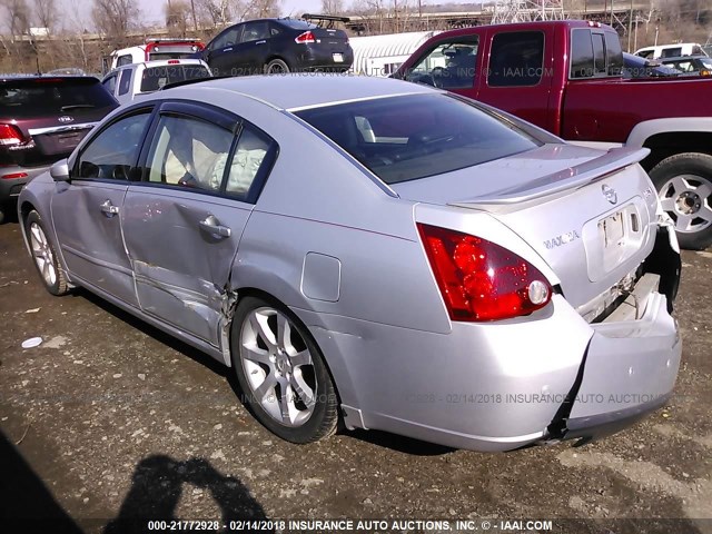 1N4BA41E77C857566 - 2007 NISSAN MAXIMA SE/SL SILVER photo 3