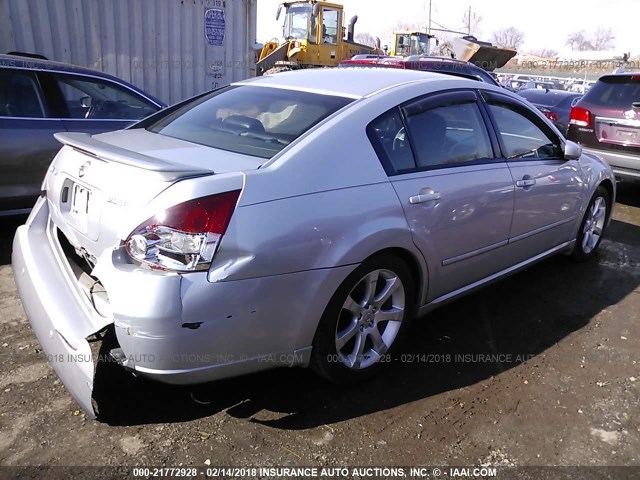 1N4BA41E77C857566 - 2007 NISSAN MAXIMA SE/SL SILVER photo 4