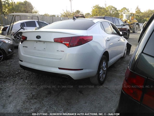 5XXGN4A79CG038896 - 2012 KIA OPTIMA EX WHITE photo 4