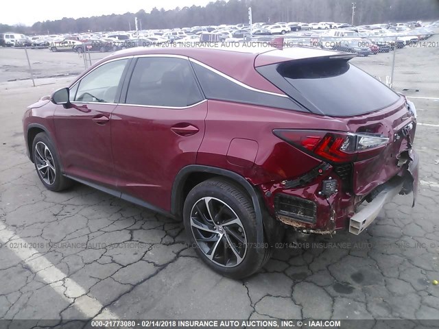 2T2ZZMCA3HC058254 - 2017 LEXUS RX 350/BASE/F SPORT RED photo 3