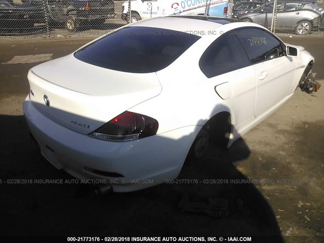 WBAEH13597CR52075 - 2007 BMW 650 I WHITE photo 4