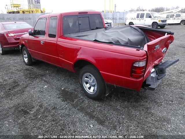 1FTYR44E85PA42940 - 2005 FORD RANGER SUPER CAB RED photo 3