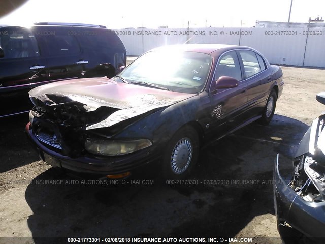 1G4HP54K514188656 - 2001 BUICK LESABRE CUSTOM MAROON photo 2