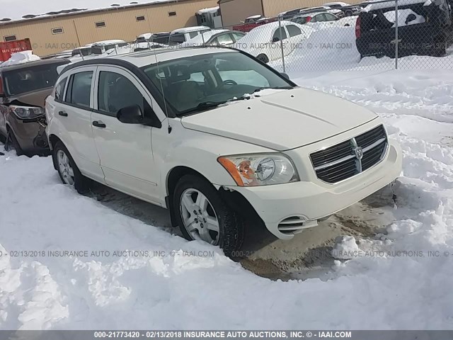 1B3JB48B77D501936 - 2007 DODGE CALIBER SXT WHITE photo 1