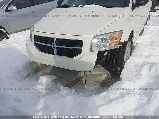 1B3JB48B77D501936 - 2007 DODGE CALIBER SXT WHITE photo 6