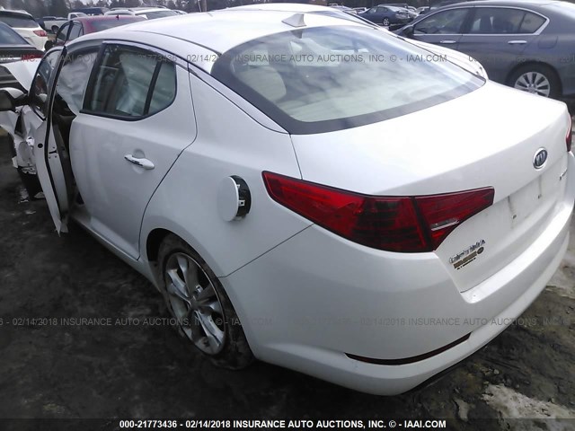 5XXGN4A73CG030079 - 2012 KIA OPTIMA EX WHITE photo 3