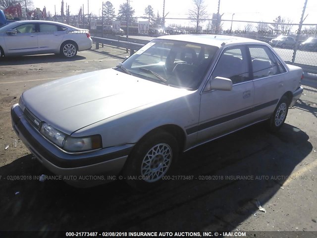 1YVGD22B6M5110390 - 1991 MAZDA 626 DX/LX SILVER photo 2