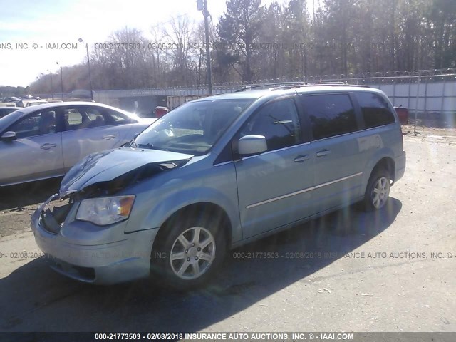 2A4RR5D13AR243154 - 2010 CHRYSLER TOWN & COUNTRY TOURING TURQUOISE photo 2