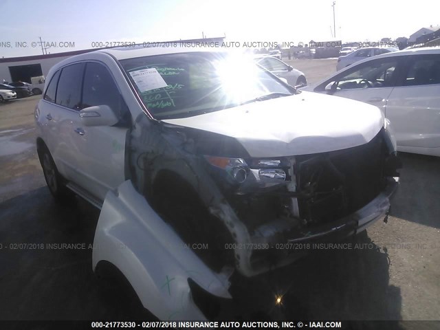 2HNYD2H47AH525879 - 2010 ACURA MDX TECHNOLOGY WHITE photo 1