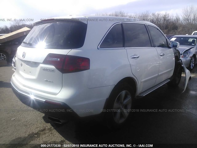 2HNYD2H47AH525879 - 2010 ACURA MDX TECHNOLOGY WHITE photo 4