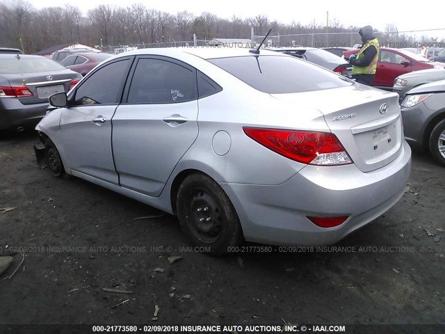 KMHCT4AE3EU590535 - 2014 HYUNDAI ACCENT GLS/GS SILVER photo 3