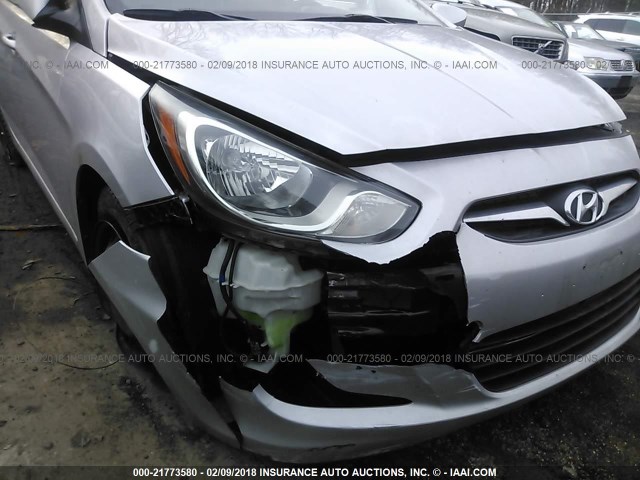 KMHCT4AE3EU590535 - 2014 HYUNDAI ACCENT GLS/GS SILVER photo 6