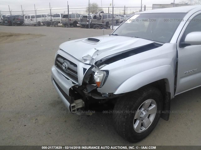 3TMJU4GN4AM104541 - 2010 TOYOTA TACOMA DOUBLE CAB PRERUNNER SILVER photo 6