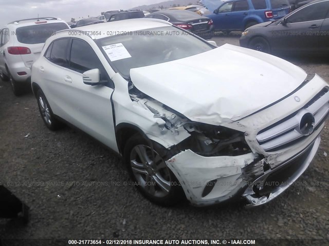 WDCTG4GB4FJ056821 - 2015 MERCEDES-BENZ GLA 250 4MATIC WHITE photo 1