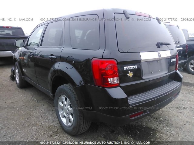 4F2CZ02Z08KM27242 - 2008 MAZDA TRIBUTE I BLACK photo 3