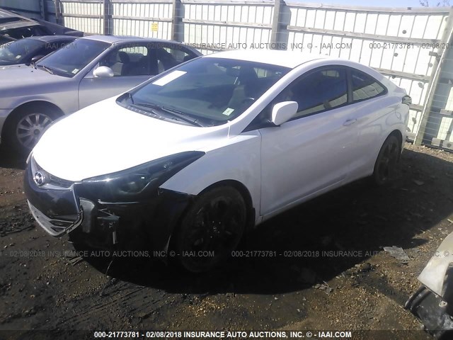 KMHDH6AH9EU028571 - 2014 HYUNDAI ELANTRA COUPE GS/SE WHITE photo 2