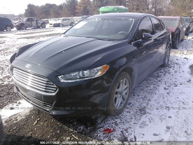 3FA6P0HR2DR369432 - 2013 FORD FUSION SE BLACK photo 2