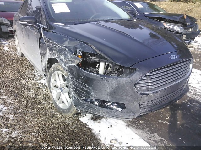 3FA6P0HR2DR369432 - 2013 FORD FUSION SE BLACK photo 6