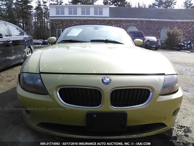 4USBT33554LS49515 - 2004 BMW Z4 2.5 GREEN photo 6