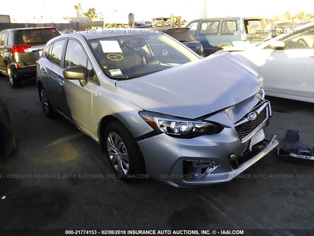 4S3GTAA61J3715156 - 2018 SUBARU IMPREZA SILVER photo 1